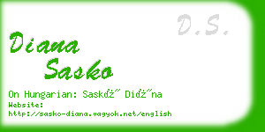 diana sasko business card